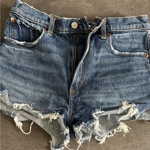 Abercrombie high rise mom denim shorts